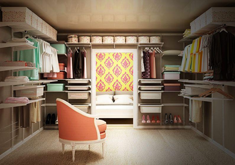 Дизайн гардеробной комнаты - фото