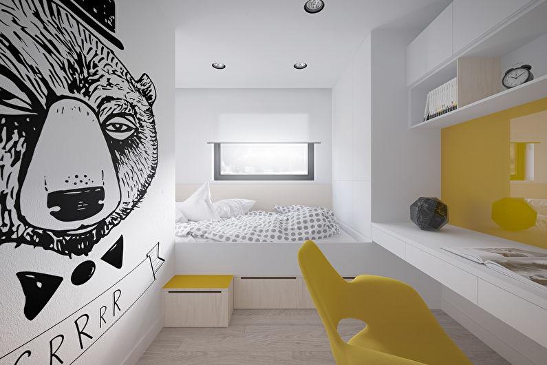 Комната для девочки-подростка в современном стиле - Дизайн интерьера