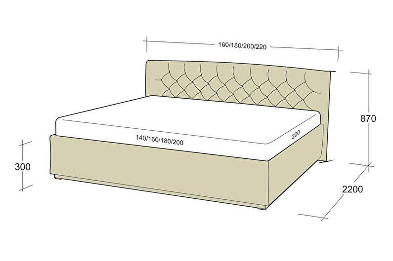 Размеры двуспальной кровати
