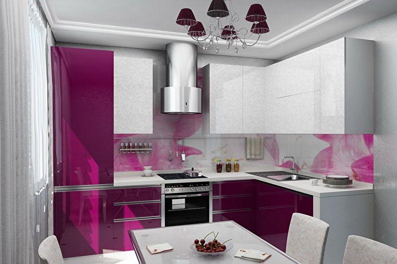 Маленькая розовая кухня - Дизайн интерьера
