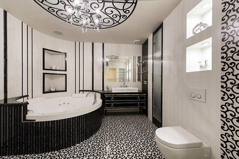 Черная ванная комната в классическом стиле - Дизайн интерьера