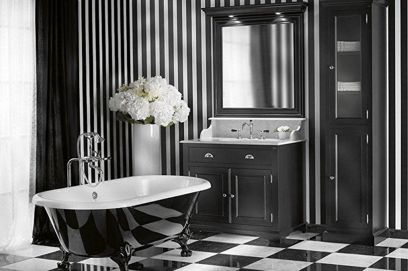 Черная ванная комната в классическом стиле - Дизайн интерьера