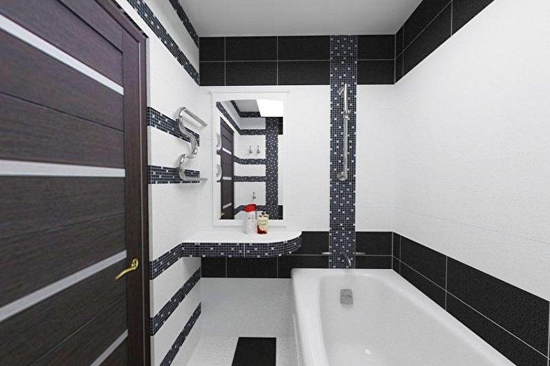Маленькая черная ванная комната - Дизайн интерьера