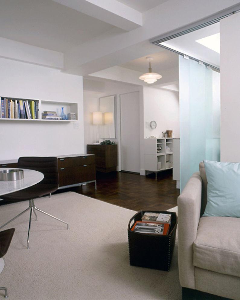 Минималистичные апартаменты - Зонирование однокомнатной квартиры