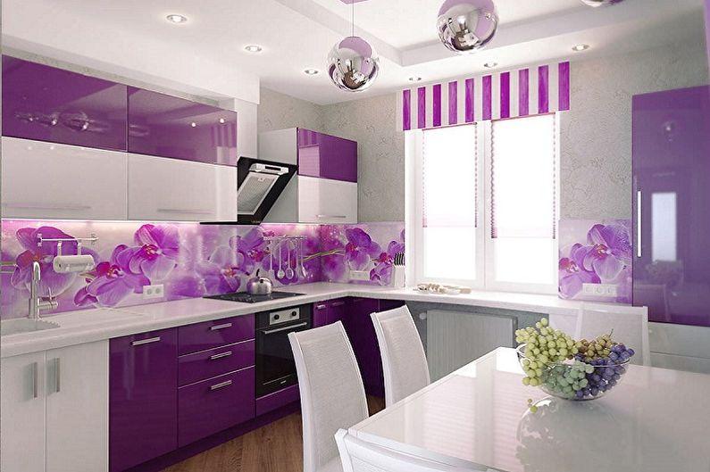 Дизайн фиолетовой кухни - Особенности