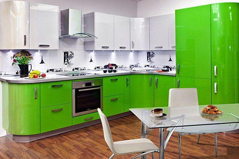 Зеленый цвет в интерьере кухни - Сочетание цветов