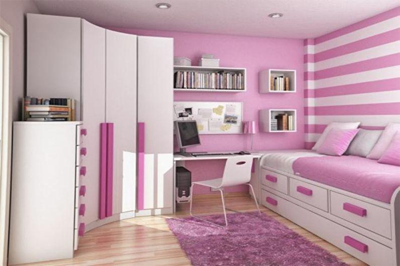 Маленькая розовая детская комната - Дизайн интерьера