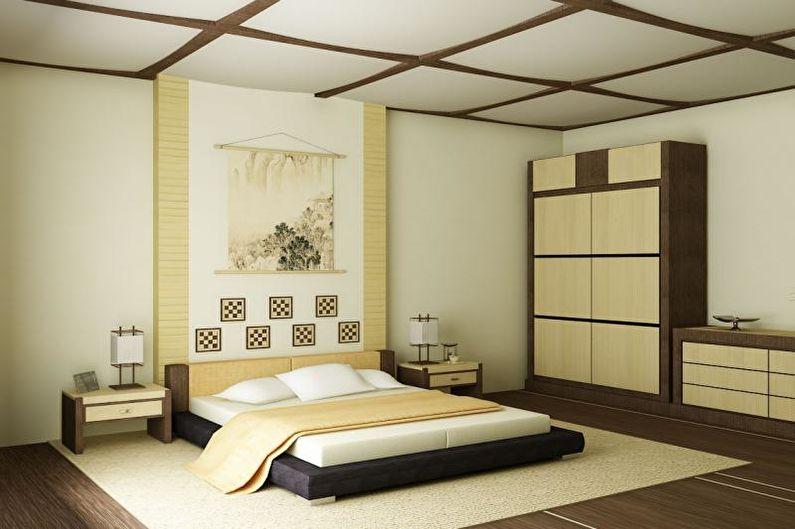 Дизайн спальни в японском стиле - Отделка пола