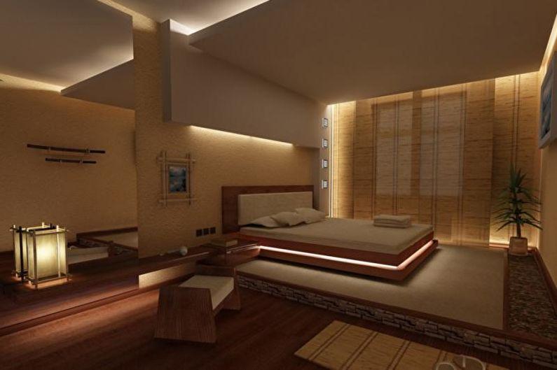 Спальня в японском стиле - дизайн интерьера фото