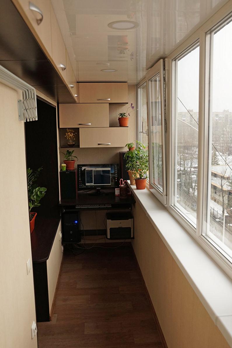 Рабочее место на балконе - Дизайн интерьера