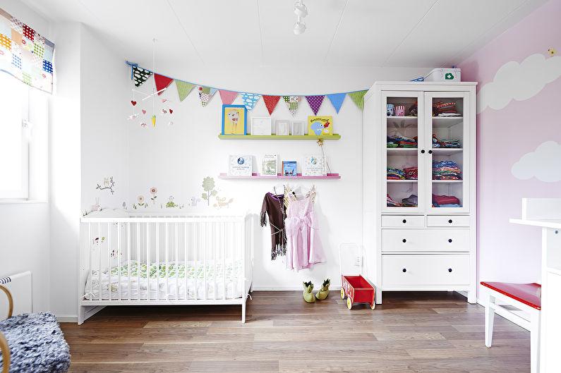 Белая детская комната - Дизайн интерьера