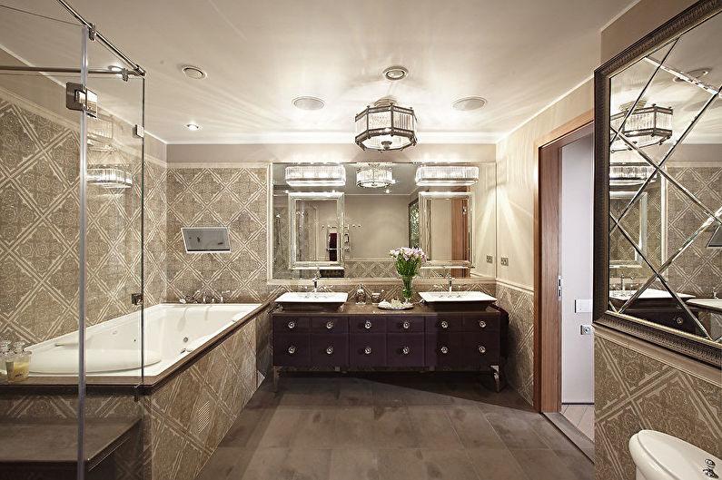 Ванная комната в классическом стиле - Отделка потолка