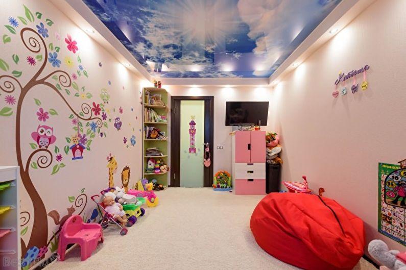 Натяжной потолок в детской - Фотополотно