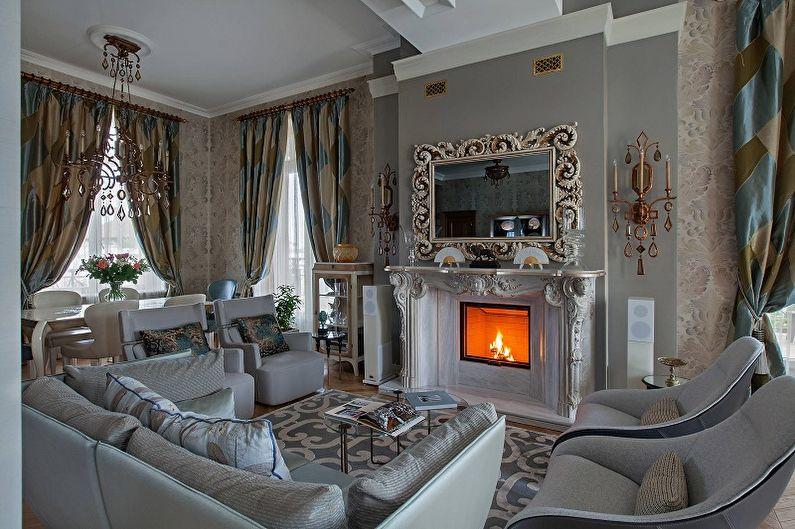 Дизайн гостиной в классическом стиле - Декор и текстиль