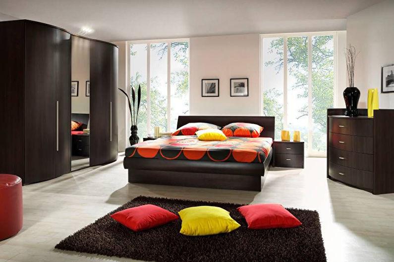 Цвет венге в спальне - Дизайн интерьера