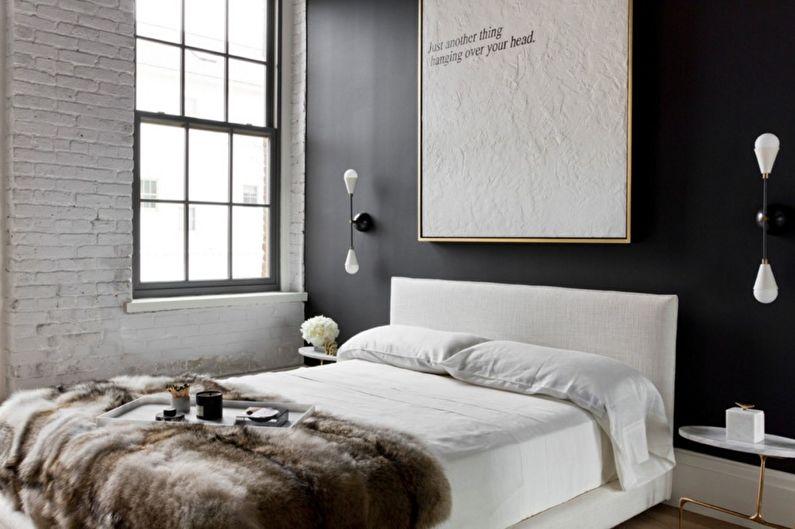 Дизайн спальни в стиле минимализм - Декор и текстиль