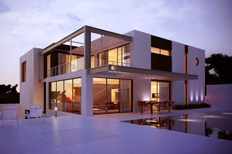 Дома в стиле хай-тек - Хай-тек с геометрической архитектурой