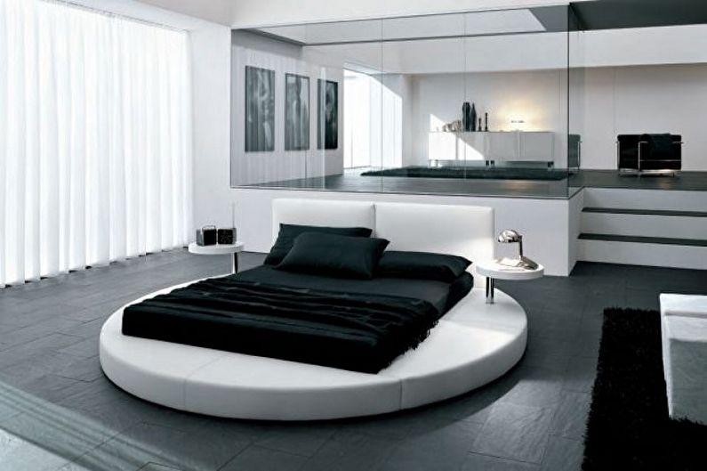 Виды круглых кроватей в спальню - Круглая кровать «минимализм»