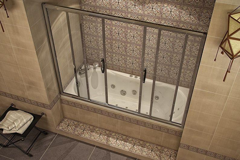 Виды стеклянных шторок для ванной комнаты - Раздвижные шторки
