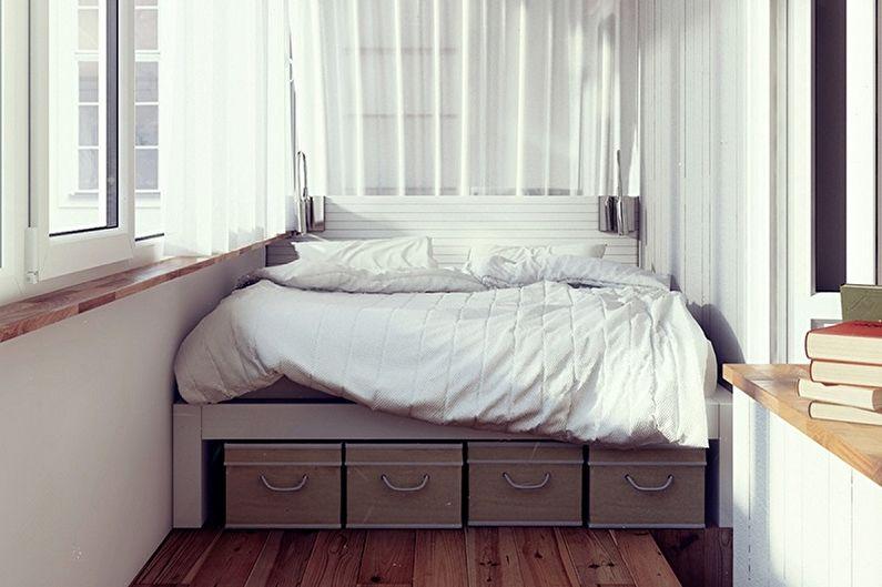 Виды кроватей-подиумов - Подиум балконного типа