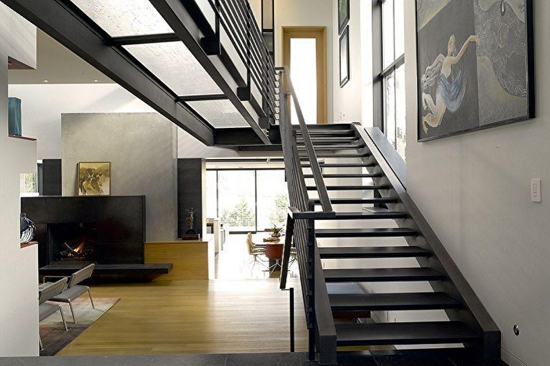 Дизайн перил для лестниц - Хай-тек