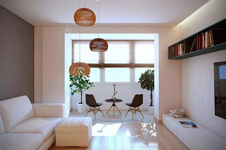 Перепланировка однокомнатной квартиры - Объединение комнаты с лоджией