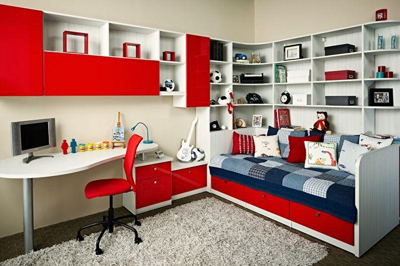 С какими цветами сочетается красный - Дизайн детской комнаты