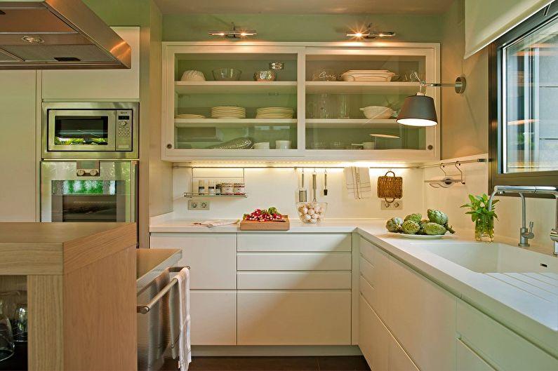 Зеленая кухня 13 кв.м. - Дизайн интерьера
