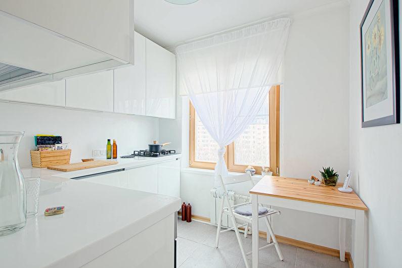 Белая кухня 11 кв.м. - Дизайн интерьера