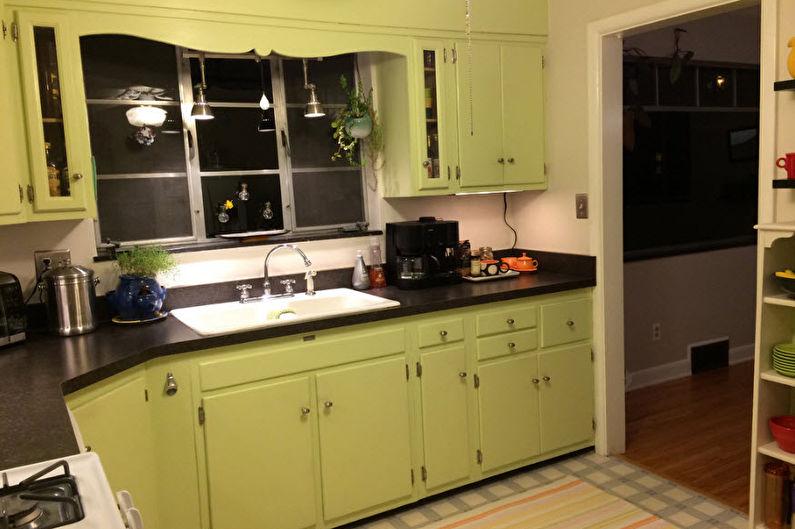 Фисташковый цвет в интерьере кухни - Дизайн фото