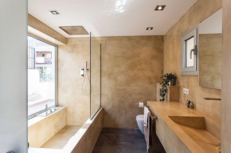 Бежевая ванная в стиле лофт - Дизайн интерьера
