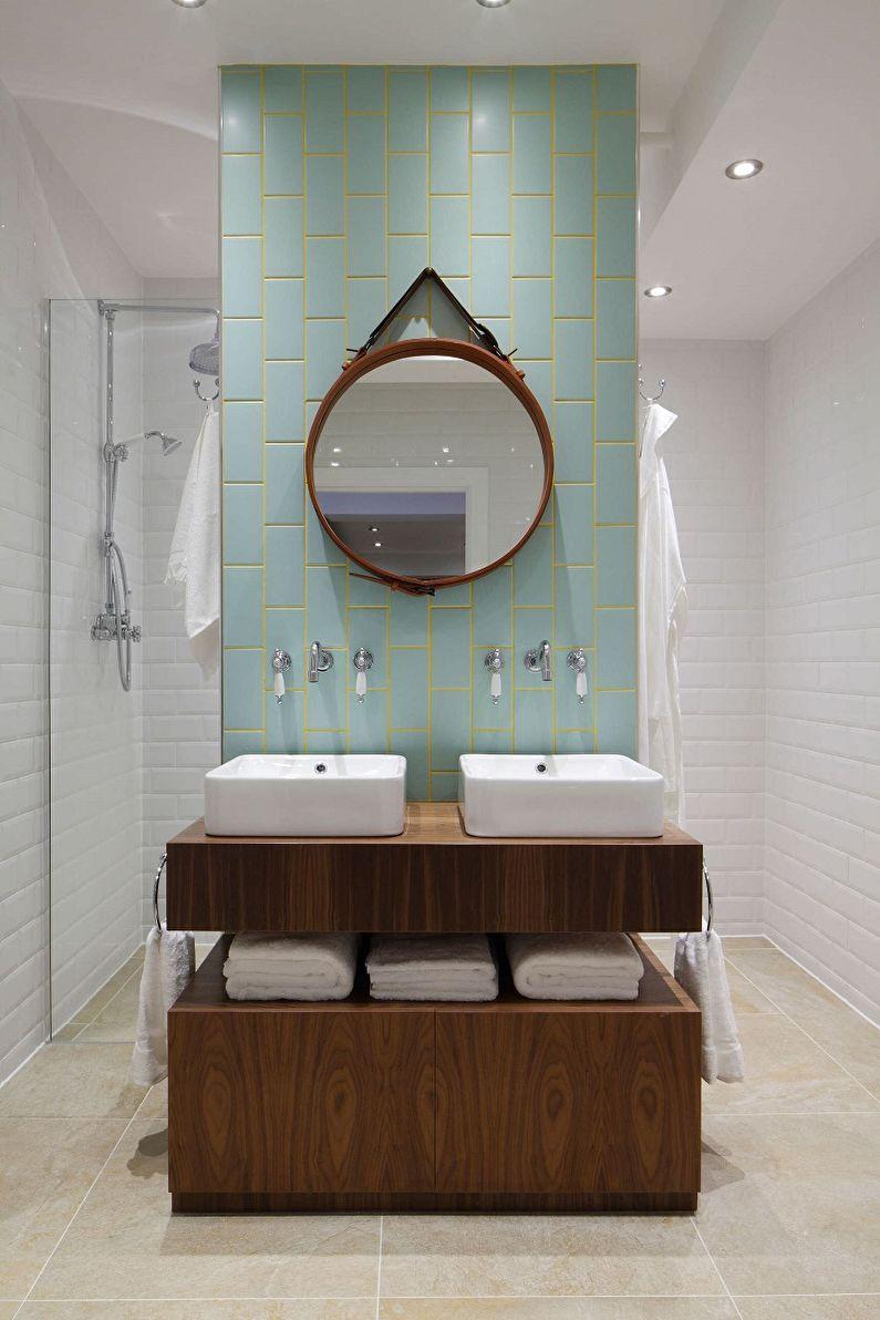 Коричневая ванная в стиле лофт - Дизайн интерьера