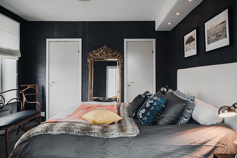 Черная спальня в современном стиле - Дизайн интерьера