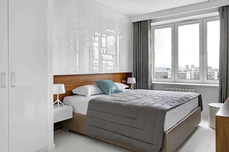 Серая спальня в современном стиле - Дизайн интерьера
