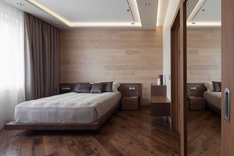 Дизайн спальни в современном стиле - Отделка потолка