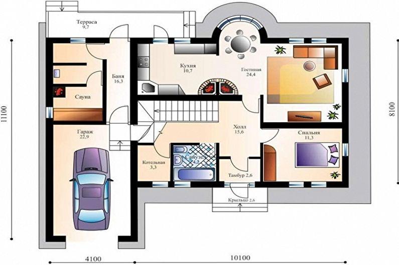 Одноэтажный дом с гаражом (80 фото): проекты и идеи дизайна - HOUSER.SU