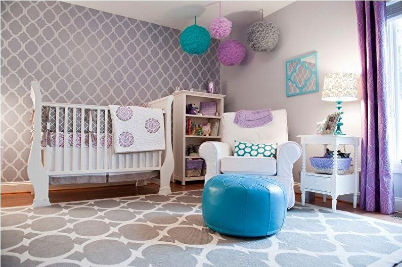 С какими цветами сочетается серый - Дизайн детской комнаты