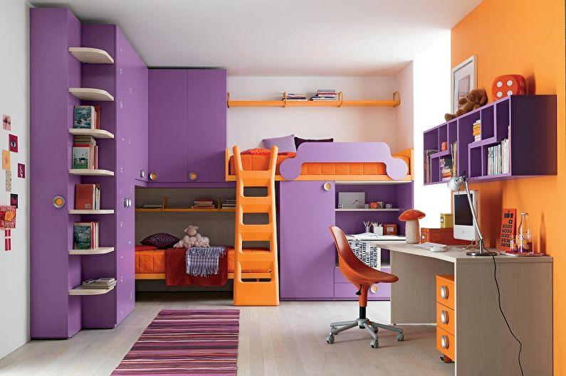 Фиолетовый с оранжевым - С какими цветами сочетается фиолетовый