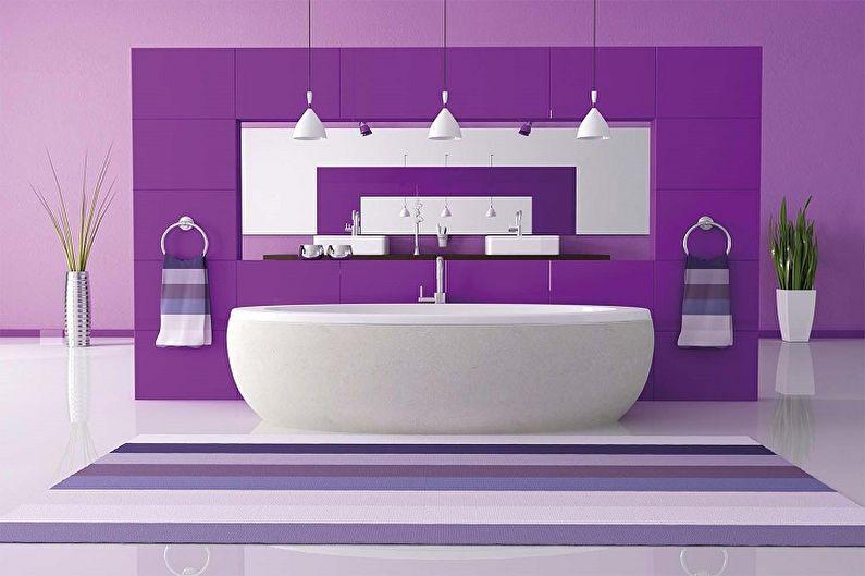 С какими цветами сочетается фиолетовый - Дизайн ванной комнаты