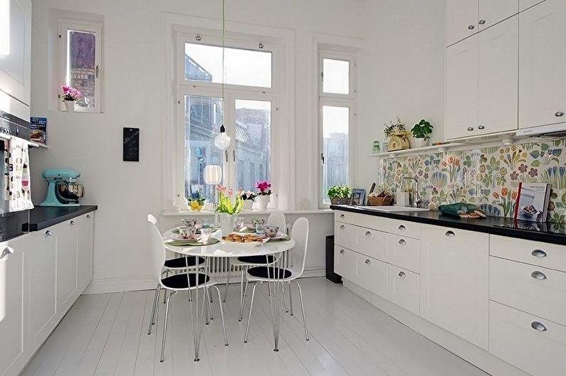 Дизайн кухни в скандинавском стиле - Отделка стен