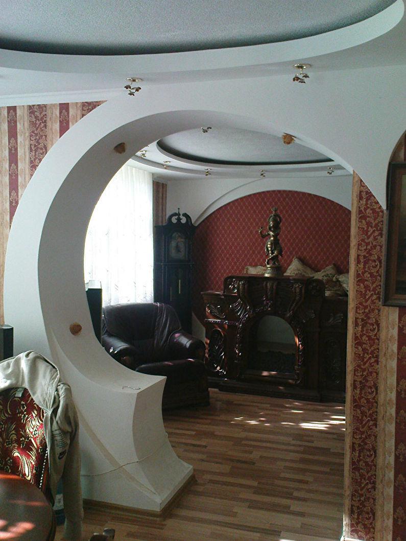 Круглые арки из гипсокартона - дизайн, фото в интерьере