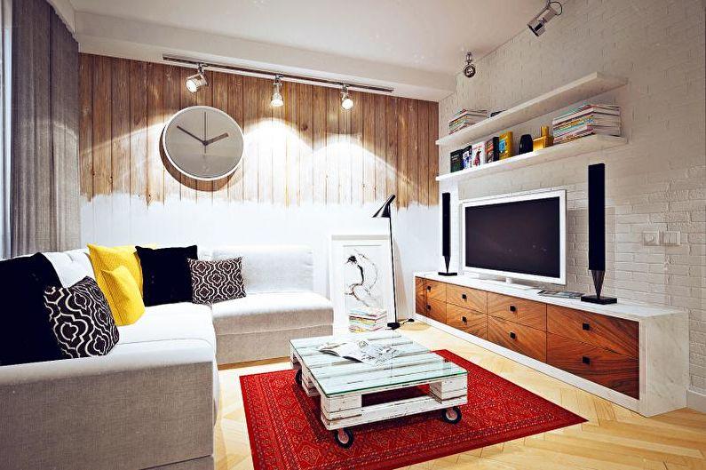 Маленькая гостиная в скандинавском стиле - Дизайн интерьера