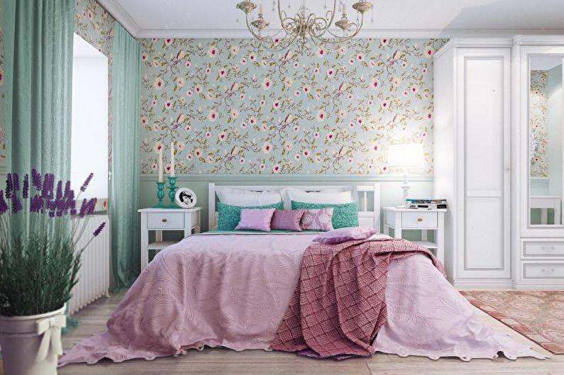 Спальня в стиле кантри - Сочетание цветов в интерьере спальни