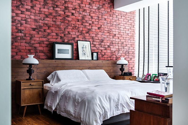 Розовая спальня в скандинавском стиле - Дизайн интерьера
