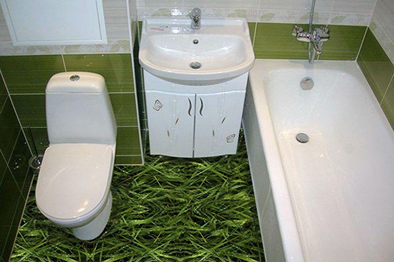Дизайн ванной комнаты 3 кв.м. - Отделка пола