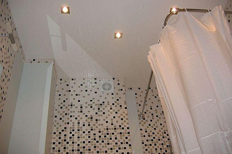 Дизайн ванной комнаты 3 кв.м. - Отделка потолка