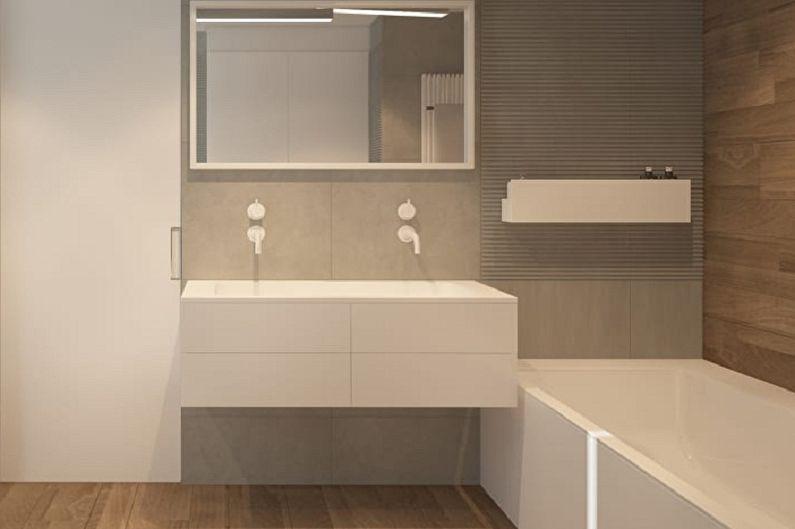 Ванная комната 3 кв.м. в стиле минимализм - Дизайн интерьера
