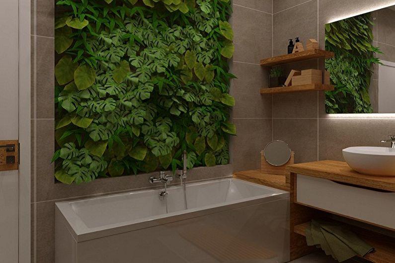 Ванная комната 3 кв.м. в эко-стиле - Дизайн интерьера