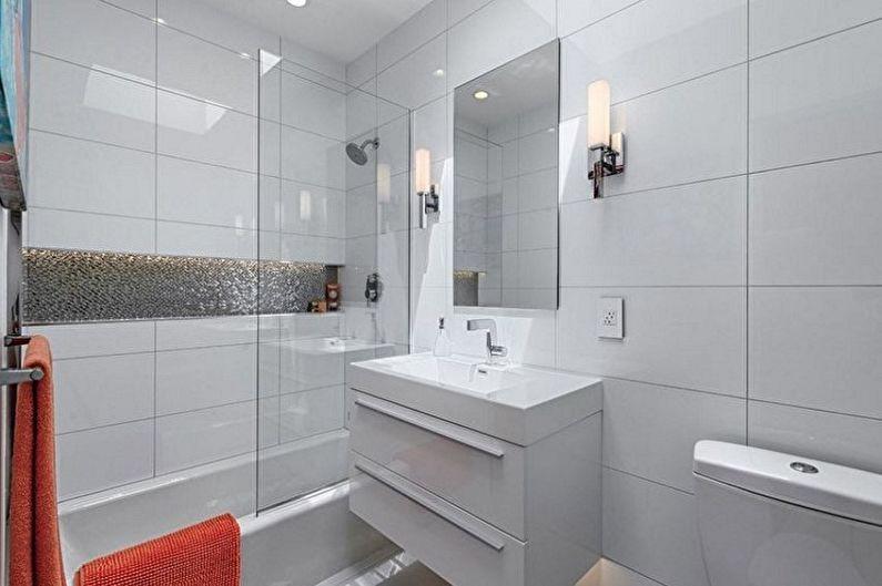 Ванная комната 5 кв.м. в стиле минимализм - Дизайн интерьера