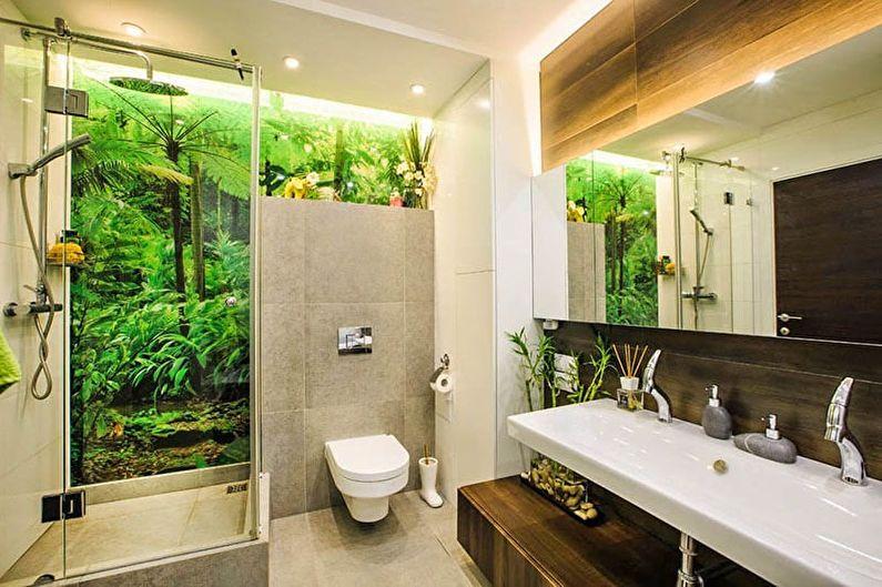 Ванная комната 6 кв.м. в эко-стиле - Дизайн интерьера